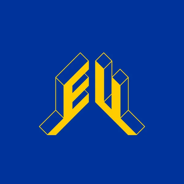 Logo Kuning Desain Vektor Sederhana - Stok Vektor