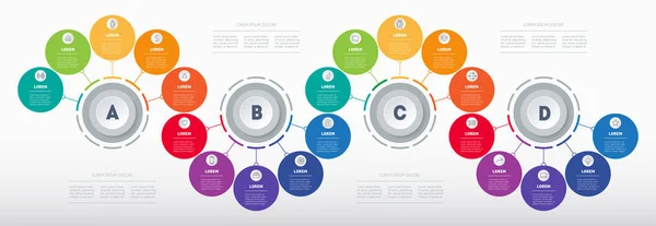 Serpente Infográfico Arco Íris Fundo Branco — Vetor de Stock