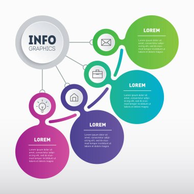 Basit bir bilgi grafiği. Vektör tasarımı. 