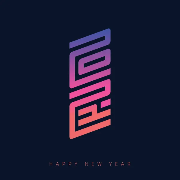 Šťastný Nový Rok Návrh Vektoru Černém Pozadí — Stockový vektor