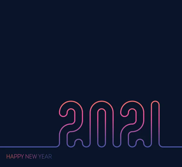 Einladung Zur Neujahrsparty 2021 Kalendereinband Mit Orginaler Leuchtschrift Plakatvorlage Moderne — Stockvektor