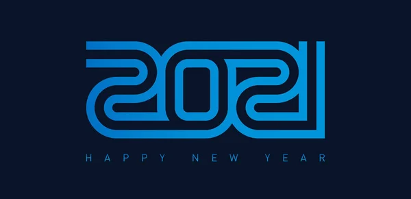 Frohes Neues Jahr Moderner Kalendereinband Mit Orginalbezeichnung 2021 Plakatvorlage Horizontale — Stockvektor