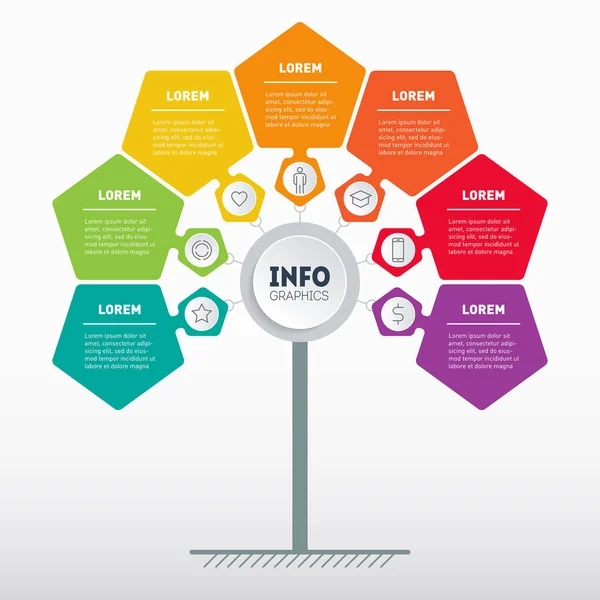Conceito Apresentação Negócios Com Opções Modelo Web Árvore Gráfico Informações — Vetor de Stock