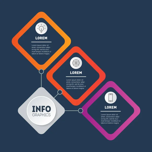 Geschäftspräsentationskonzept Mit Optionen Vorlage Des Diagramms Broschüre Brancheninfografiken Des Technologie Vektorgrafiken