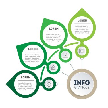 şık modern iş sunumu veya bilgi grafikleri şablonu, vektör illüstrasyonu