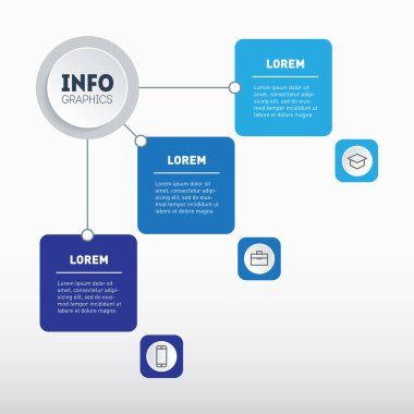 şık modern iş sunumu veya bilgi grafikleri şablonu, vektör illüstrasyonu