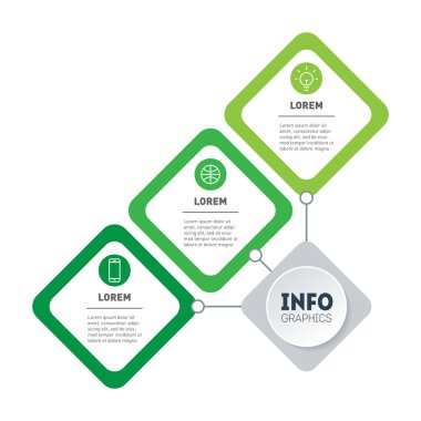 şık modern iş sunumu veya bilgi grafikleri şablonu, vektör illüstrasyonu