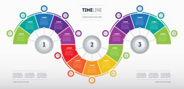 şık modern iş sunumu veya bilgi grafikleri şablonu, vektör illüstrasyonu