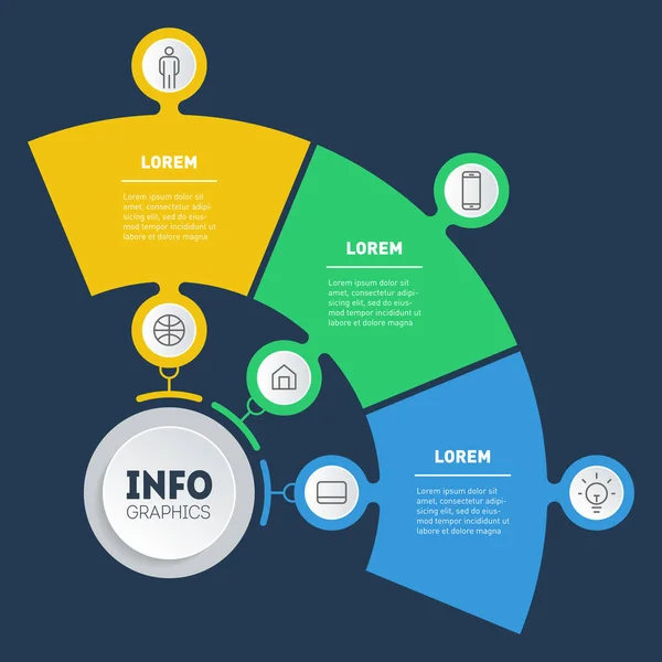 Stylowa Nowoczesna Prezentacja Biznesowa Lub Szablon Infografiki Ilustracja Wektorowa — Wektor stockowy