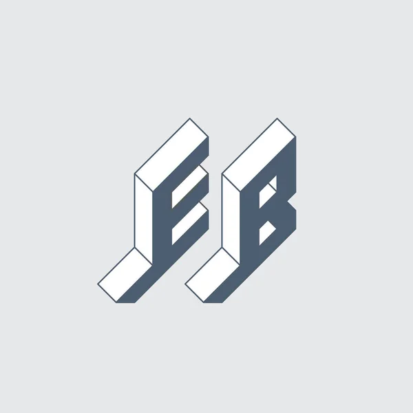 Monogram Logotype Isometrische Lettertype Voor Ontwerp Futuristische Driedimensionale Letters — Stockvector