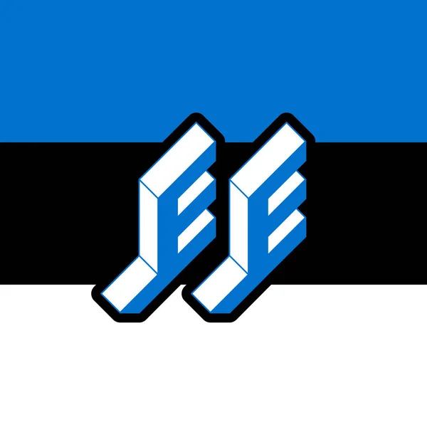 Monogram Lub Logotyp Izometryczna Czcionka Projektowania Futurystyczne Litery Trójwymiarowe — Wektor stockowy