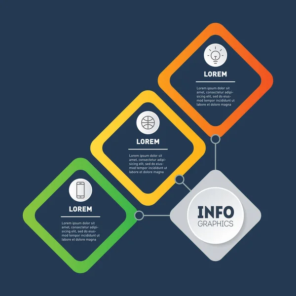 Apresentação Negócios Moderna Elegante Modelo Infográficos Ilustração Vetorial — Vetor de Stock