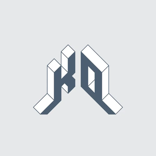 Logo Oder Code Mit Buchstaben Isometrische Schrift Für Das Design — Stockvektor