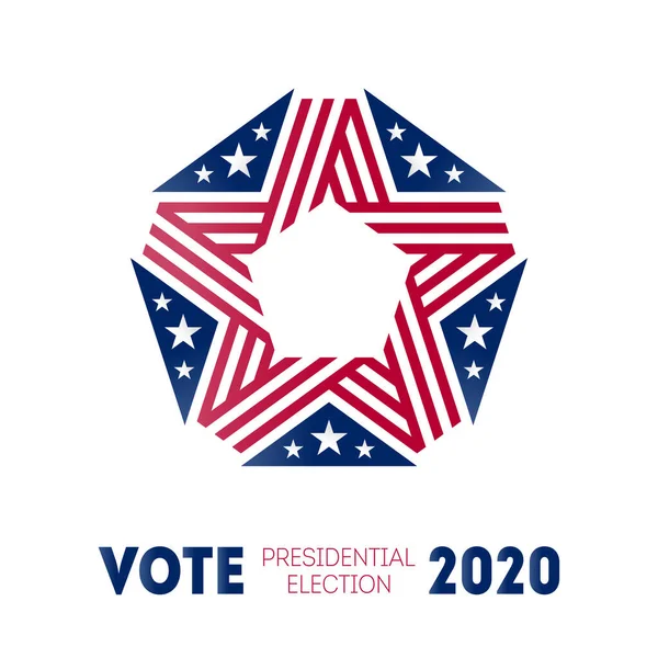 Εκλογική Αφίσα Για Την Ημέρα Ψηφοφορίας Στις Ηνωμένες Πολιτείες Εκτύπωση — Διανυσματικό Αρχείο