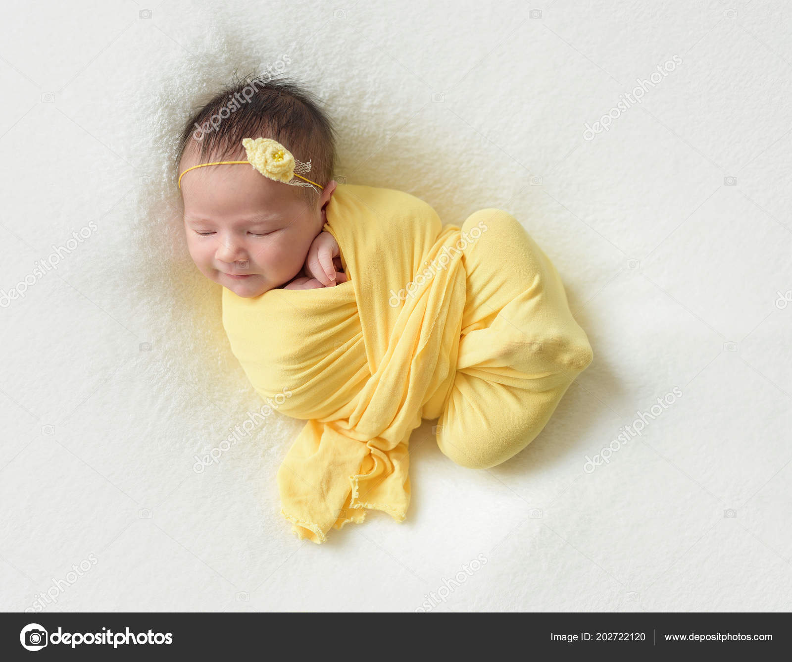 newborn baby girl yellow dress