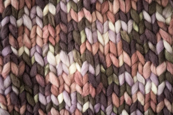 Stickade mönster av tjock ull tråd — Stockfoto