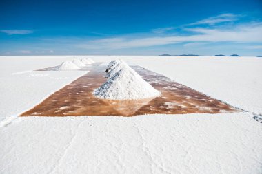 Salar de Uyuni Bolivya'daki güneş toplayan