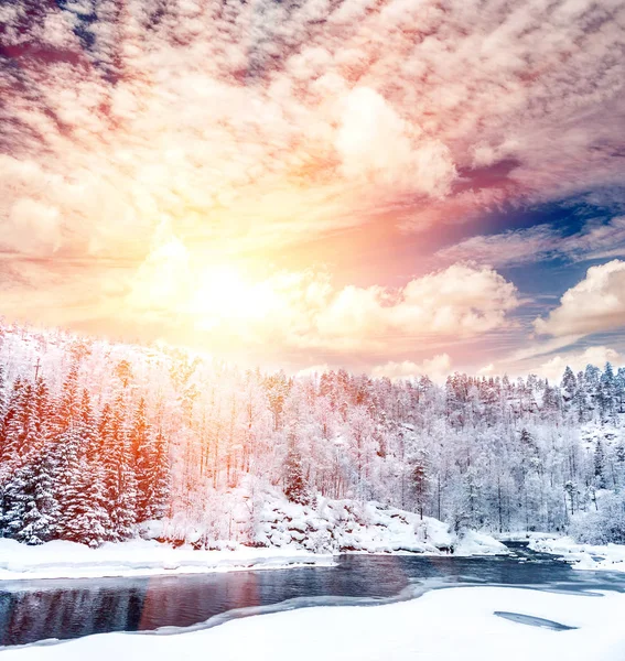 Sonnenschein Winterlandschaft — Stockfoto