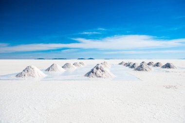 Salar de Uyuni Bolivya'daki güneş toplayan