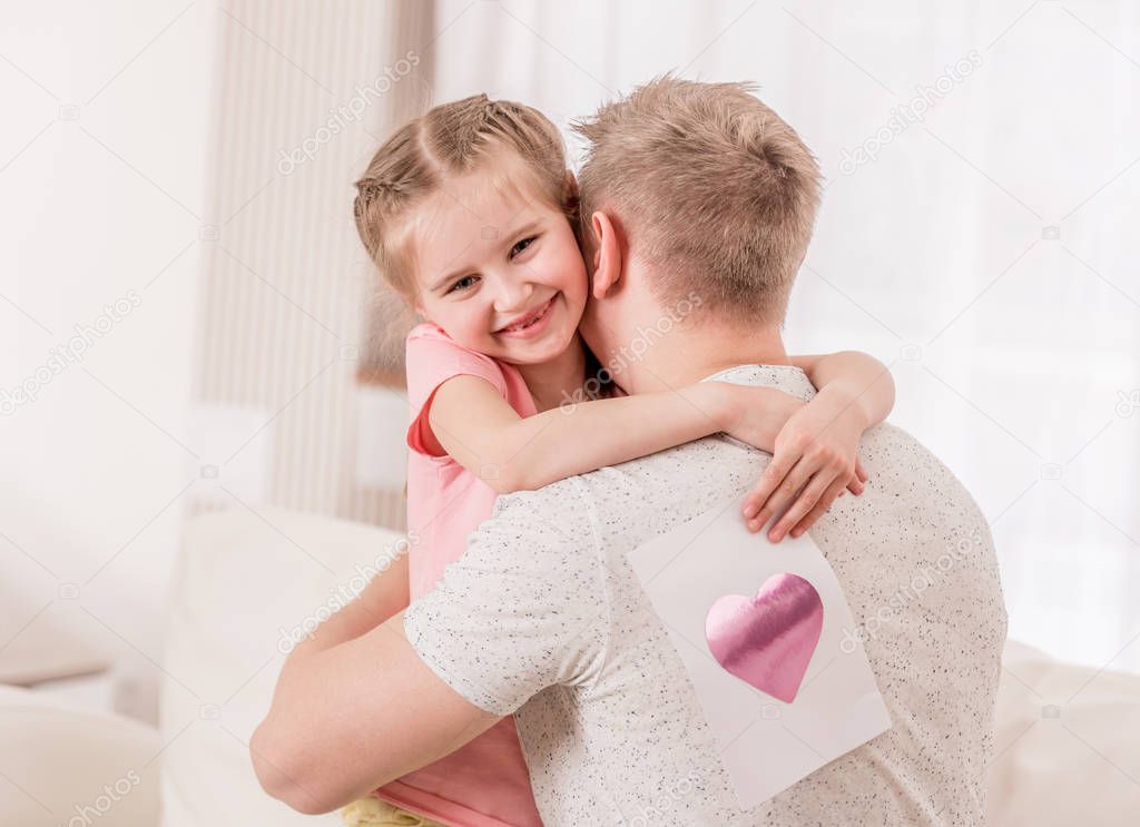 Kid gave lovely picture to her father