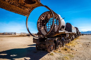 Mezarlığı terk edilmiş tren, Uyuni, Bolivya