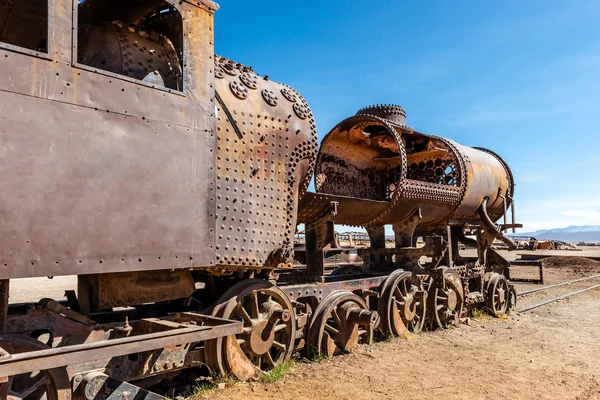 Cementerio de trenes abandonados, Uyuni, Bolivia — Foto de Stock