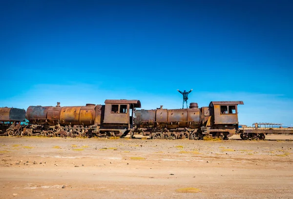 Gran cementerio de trenes, Uyuni, Bolivia — Foto de Stock