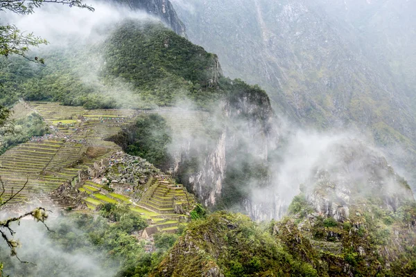 Widok z lotu ptaka na Machu Picchu — Zdjęcie stockowe