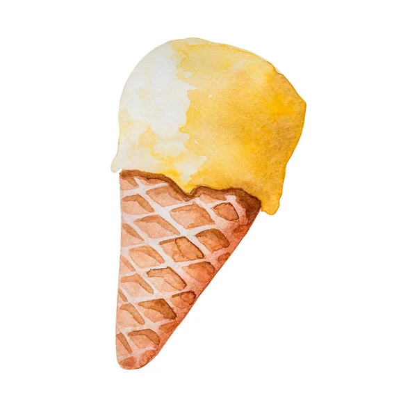 绘制的冰淇淋图片 — 图库照片