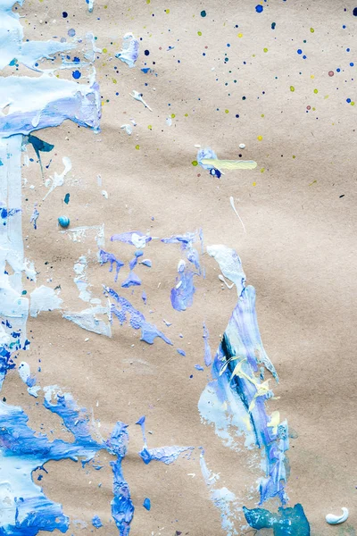アクリルの白と青のストローク — ストック写真