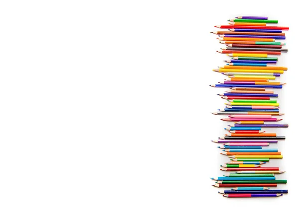 Μολύβια με έντονα χρώματα στη σειρά — Φωτογραφία Αρχείου