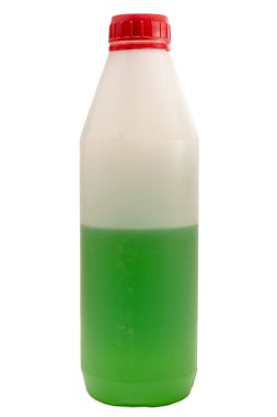 Plastik bidon beyaz arka plan üzerinde izole. Kolye plastik teneke kutu