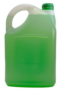 Plastik bidon beyaz arka plan üzerinde izole. Kolye plastik teneke kutu