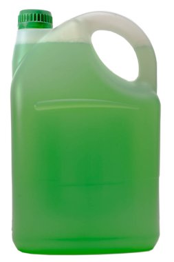 Plastik bidon beyaz arka plan üzerinde izole. Kolye plastik teneke kutu