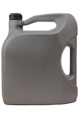 Plastik bidon beyaz arka plan üzerinde izole. Kolye plastik teneke kutu