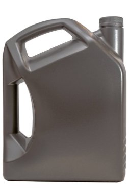 Plastik bidon beyaz arka plan üzerinde izole. Kolye plastik teneke kutu