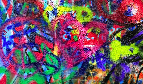 Praga Czechy Czerwca 2018 Wszystko Słynny John Lennon Wall Graffiti — Zdjęcie stockowe