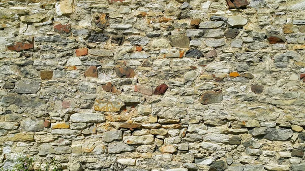 古代の石 石畳とレンガの壁 クローズ アップ テクスチャ — ストック写真