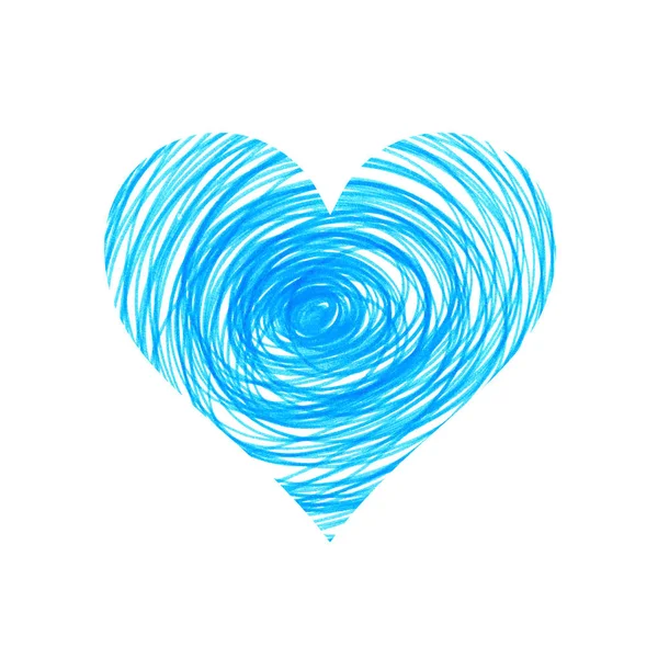 Blue Heart Abstract Pattern White Background — Stock Photo, Image