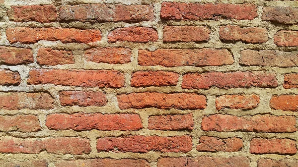 Fondo Pared Ladrillo Rojo Muy Antiguo Textura Antigua Primer Plano — Foto de Stock