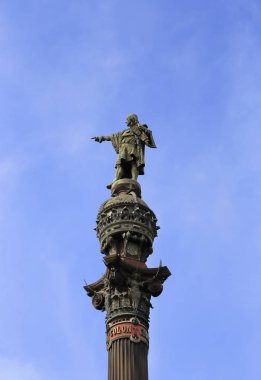 Barcelona, Catalonia, İspanya Christopher Columbus anıt 