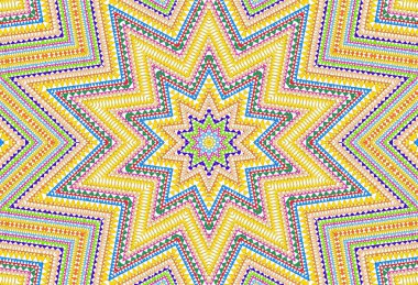 Yıldız parlak soyut renkli üçgenler desen