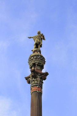 Barcelona, Catalonia, İspanya Christopher Columbus anıt 