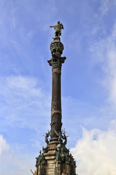Barcelona Catalonia Spanya Christopher Columbus Anıt — Stok fotoğraf