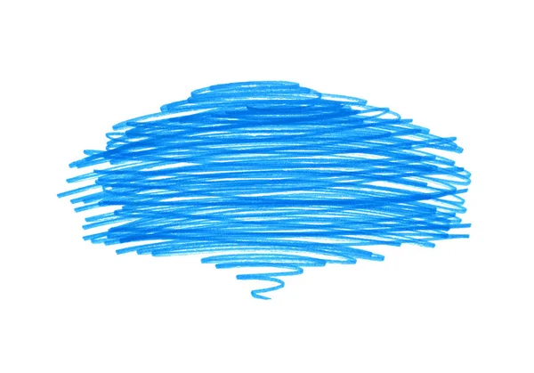 Abstracte Koboltblauw Raakt Textuur Geïsoleerd Witte Achtergrond — Stockfoto