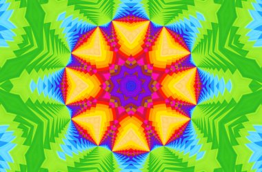 Parlak renkli arka plan ile soyut konsantrik desen