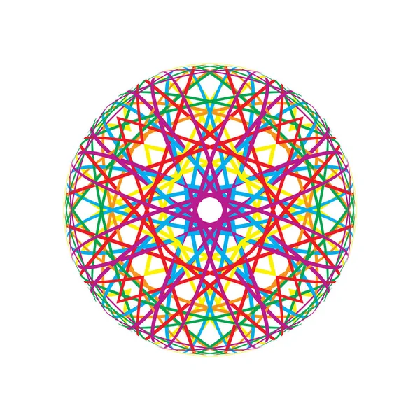 来自五颜六色线条的抽象球体 — 图库照片