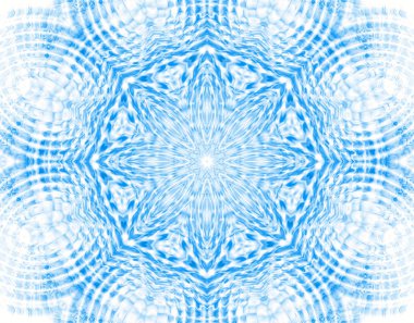 Mavi arka plan ile konsantrik desen