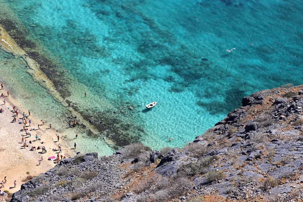 Gramvousa、クレタ島、ギリシャのビーチで海の景色 — ストック写真