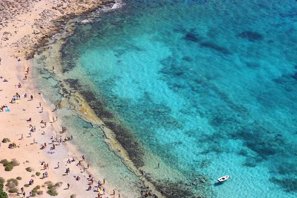 Seaview na pláži od pevnosti Gramvousa, Kréta, Řecko — Stock fotografie